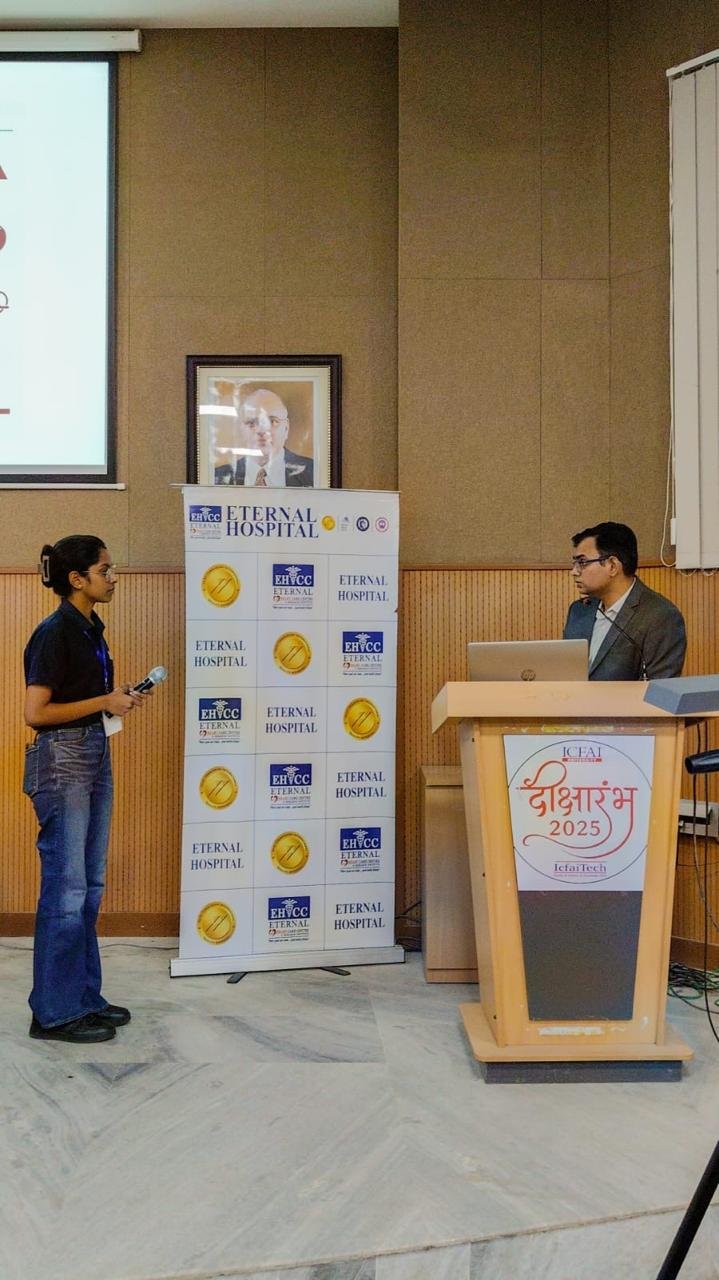 Health talk on CPR and Prevention of sudden cardiac death in youngesters at “ICFAI university Deeksha-aarambh samaroh” Attended by more than 400 young students.