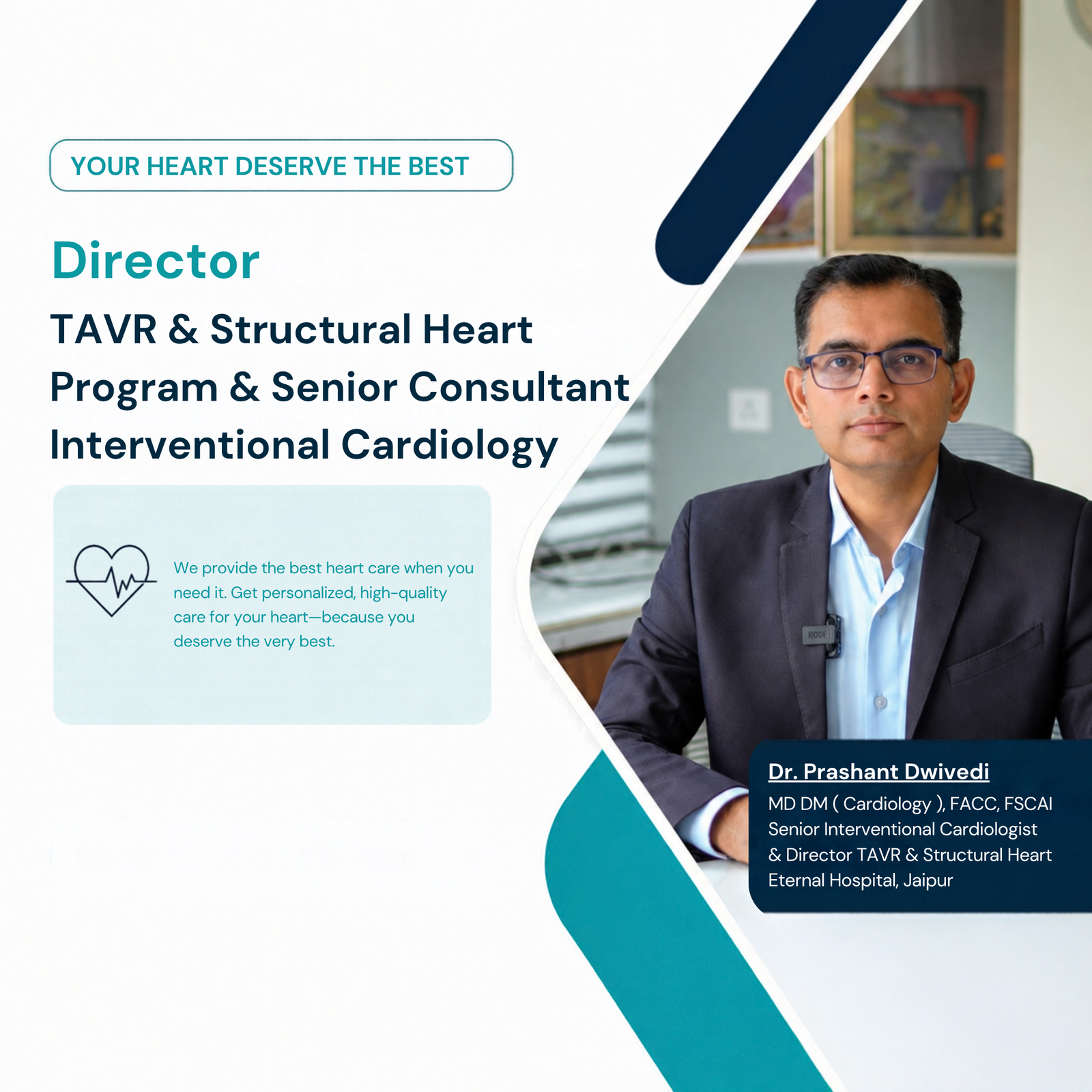 Dr. Prashant Dwivedi - Best Interventional Cardiologist in Jaipur performing advanced cardiac procedures